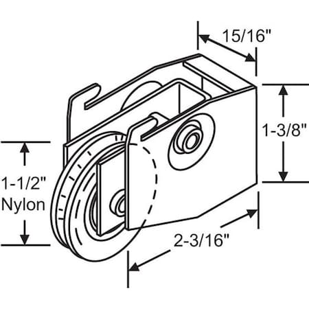 Strybuc Patio Door Roller Assembly 9-220